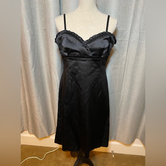 RW & Co Black Satin Dress - Picture 3 of 7